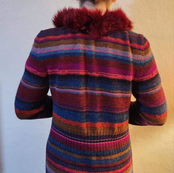 Peruvian Connection Striped Open Duster - Picture 6 of 11